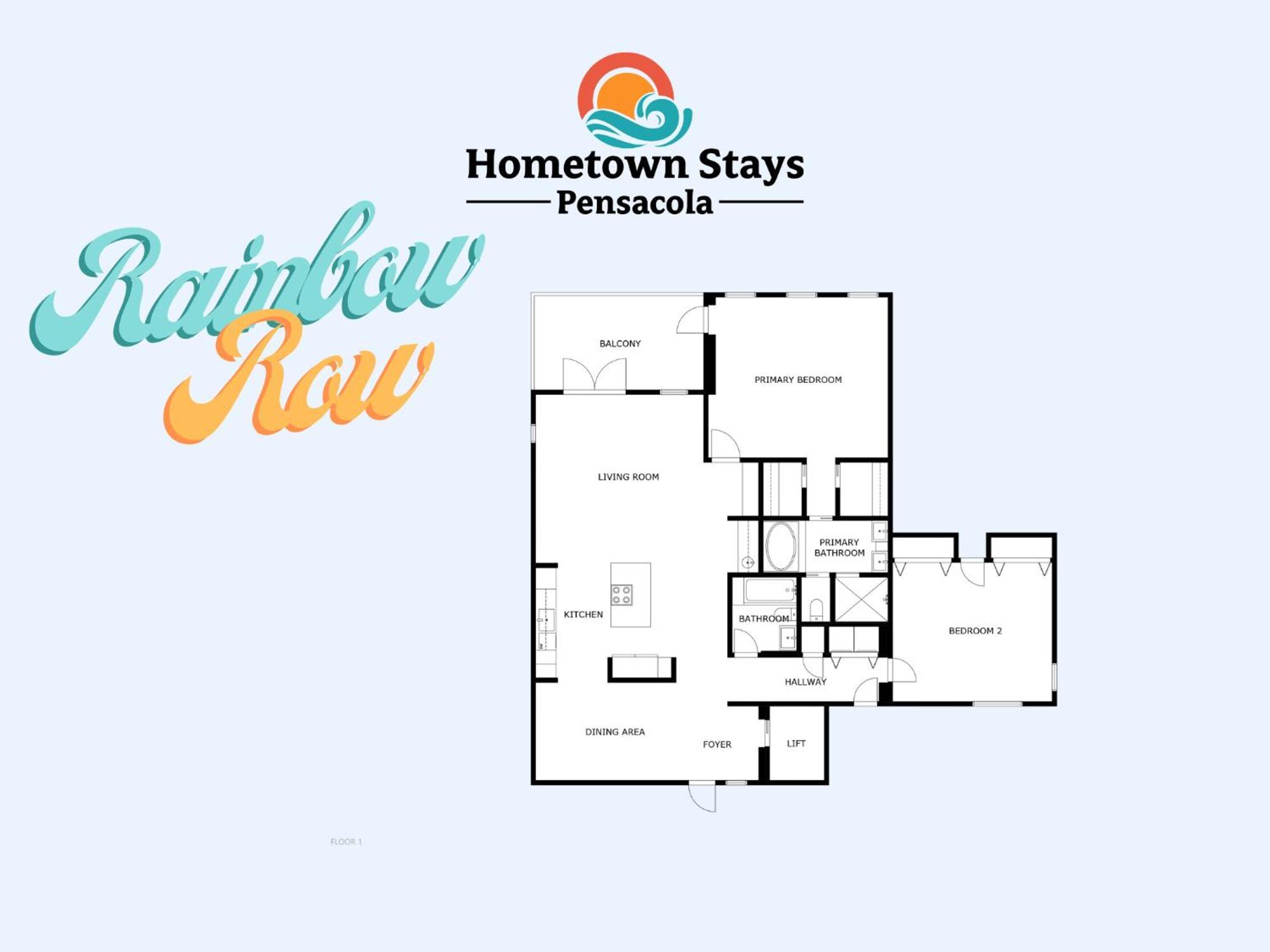 Rainbow Row Villa Pensacola Luaran gambar